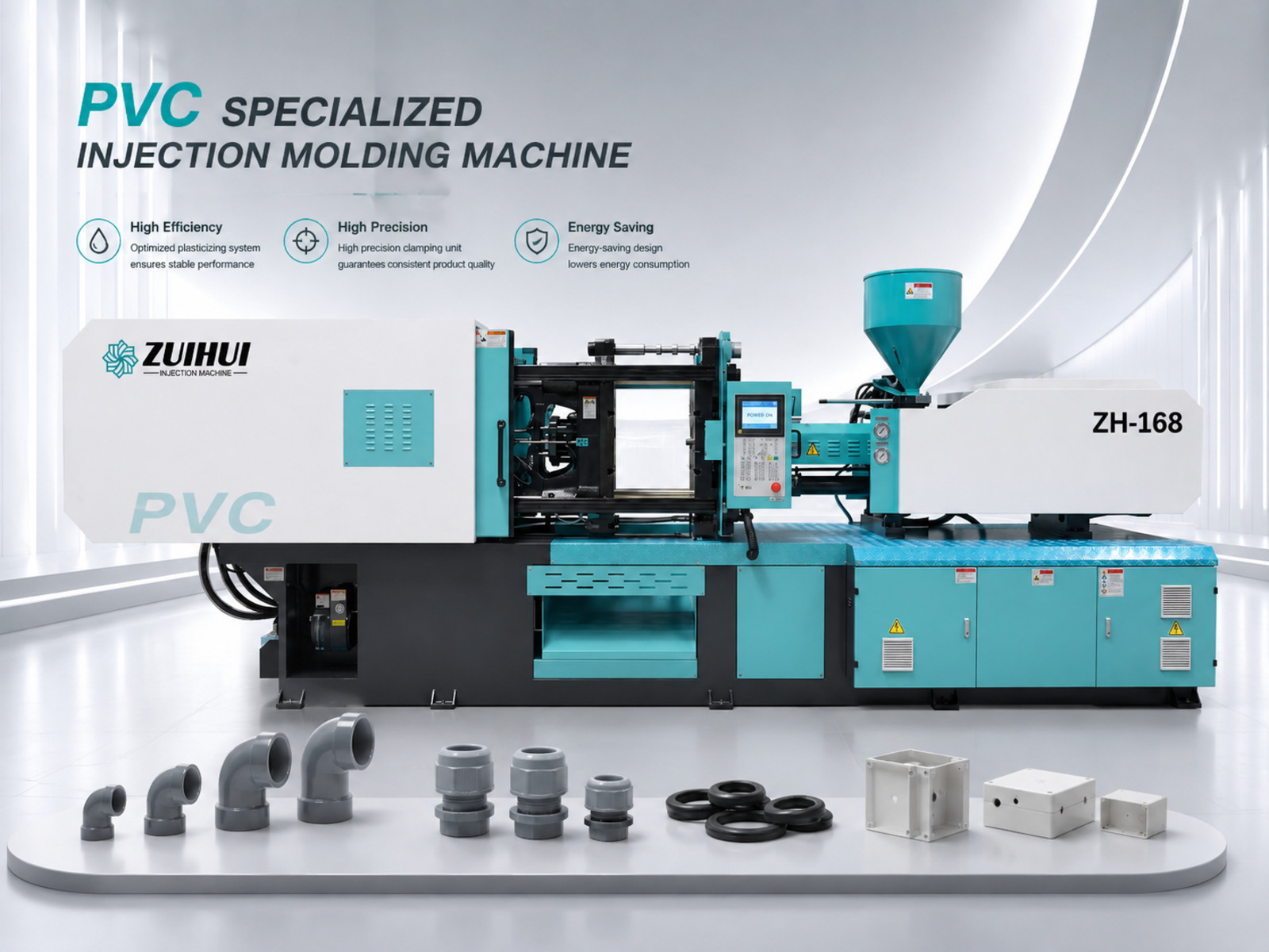 168T PVC Pipe Fitting Injection Molding Machine ZH-168
