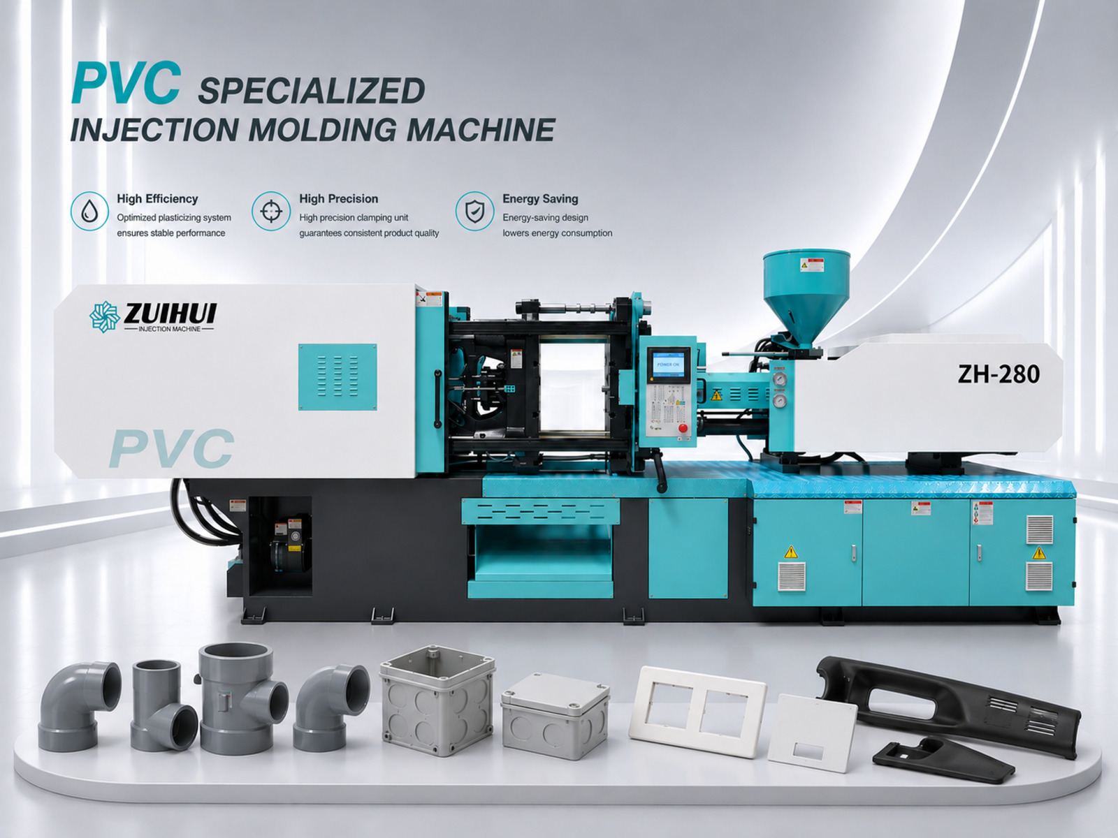 280T PVC Pipe Fitting Injection Molding Machine ZH-280