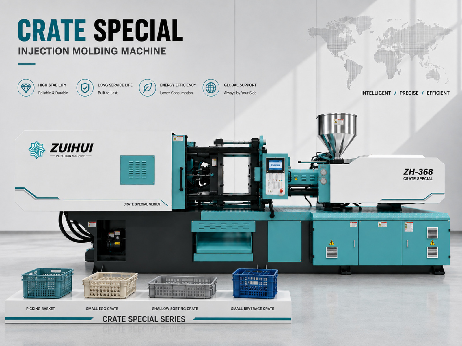 368T Crate Injection Molding Machine ZH-368